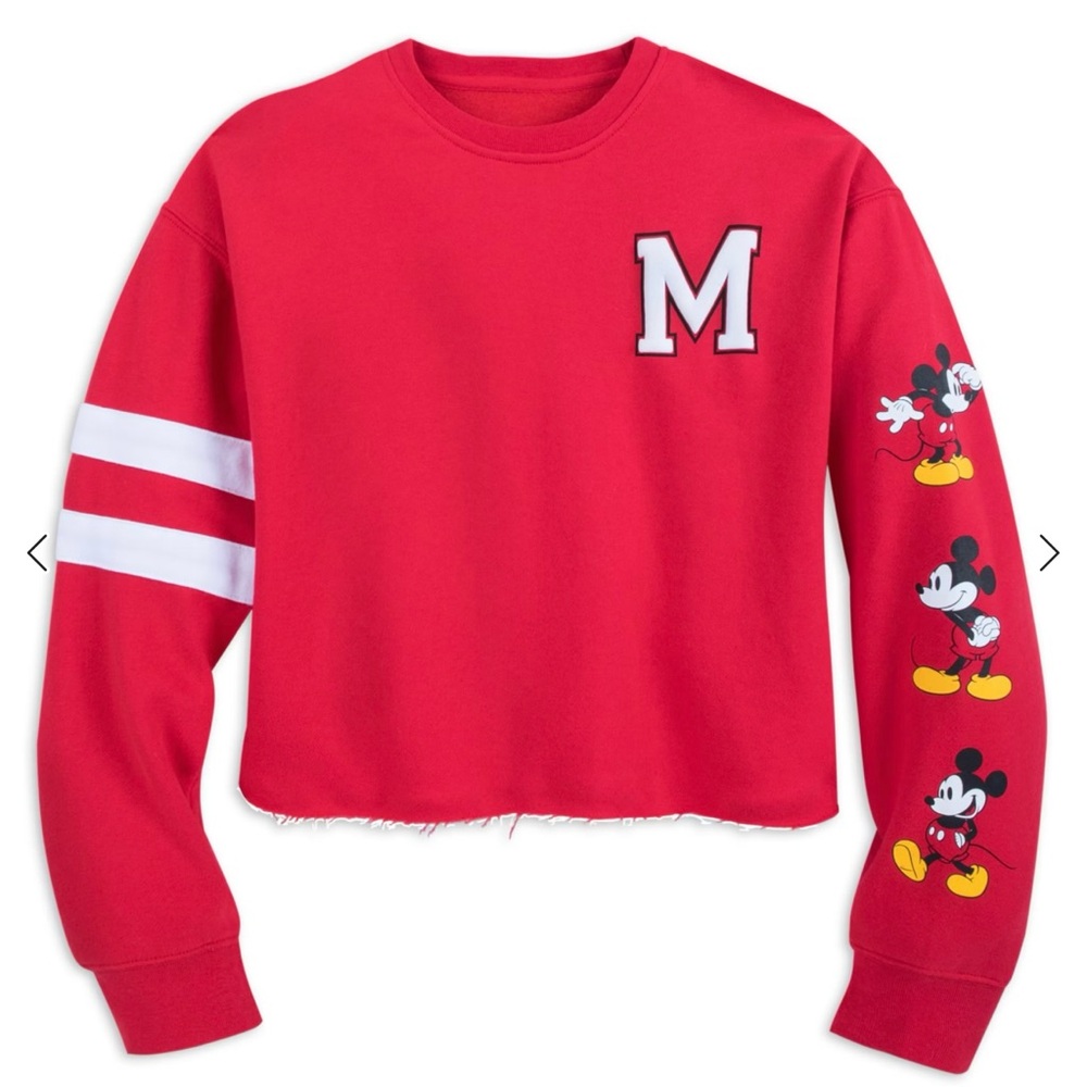Disney Mickey Mouse Ladies Cropped Sweatshirt